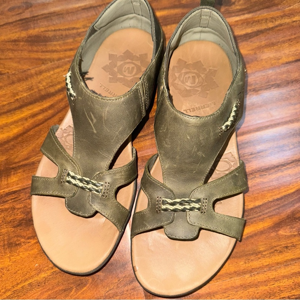Merrell Olive Brown Sandals - Picture 3 of 5
